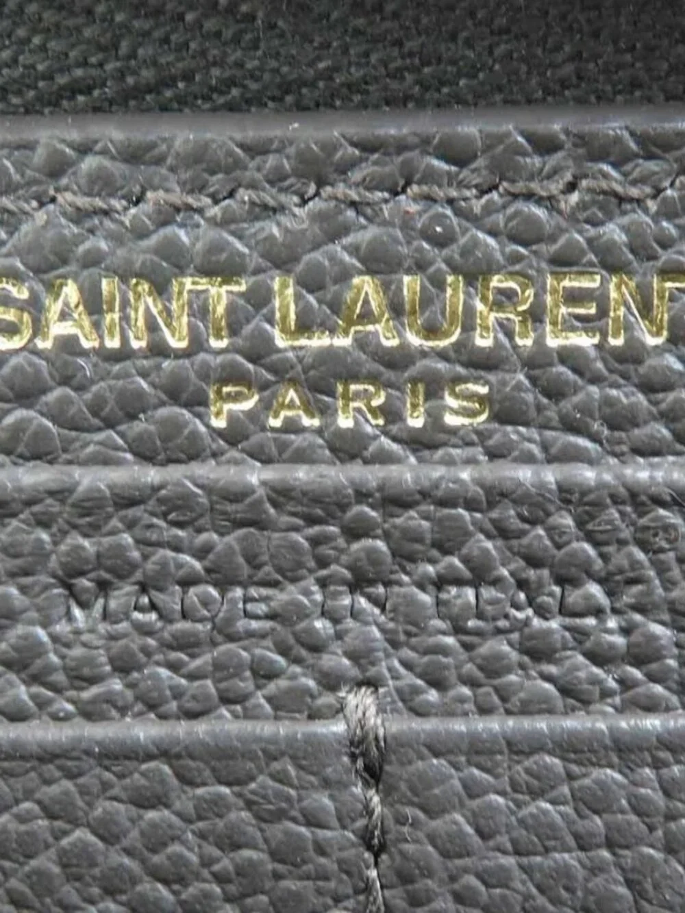 Auth SAINT LAURENT Zip Around Long Wallet Khaki Brown Leather - r10683a - Picture 8 of 8